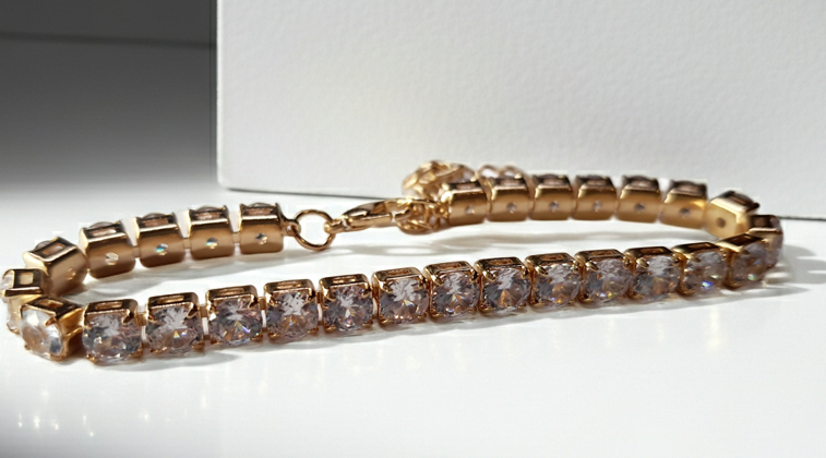 The golden power of minimalism – a flexible bracelet in a retro style