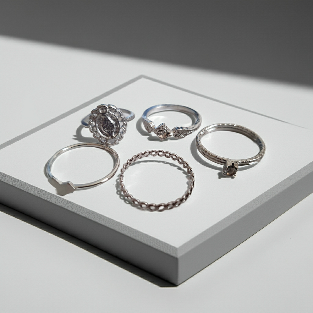 Textured gold ring – minimalist industrial style 18 mm