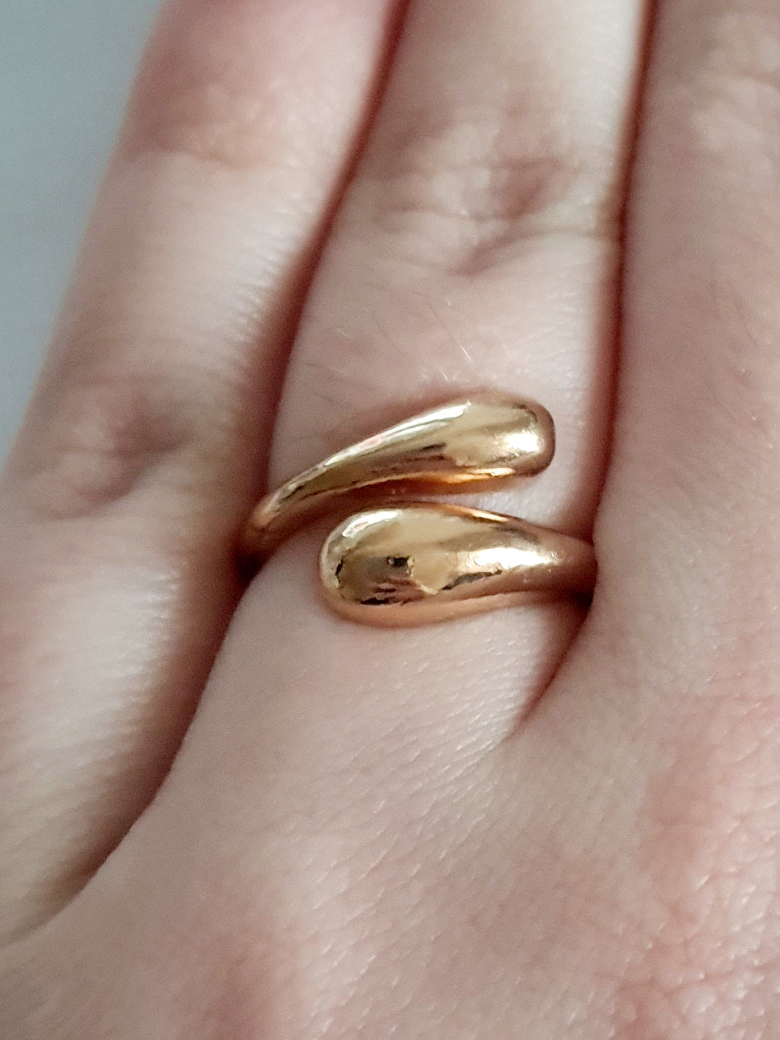 Pierścionek organiczny otwarty stal nierdzewna