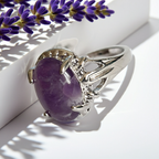 Violet Dream Ring - Silver Story with Lila Stone