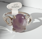 Lavender Mist Ring - Silver Glitter with Lilac Stone