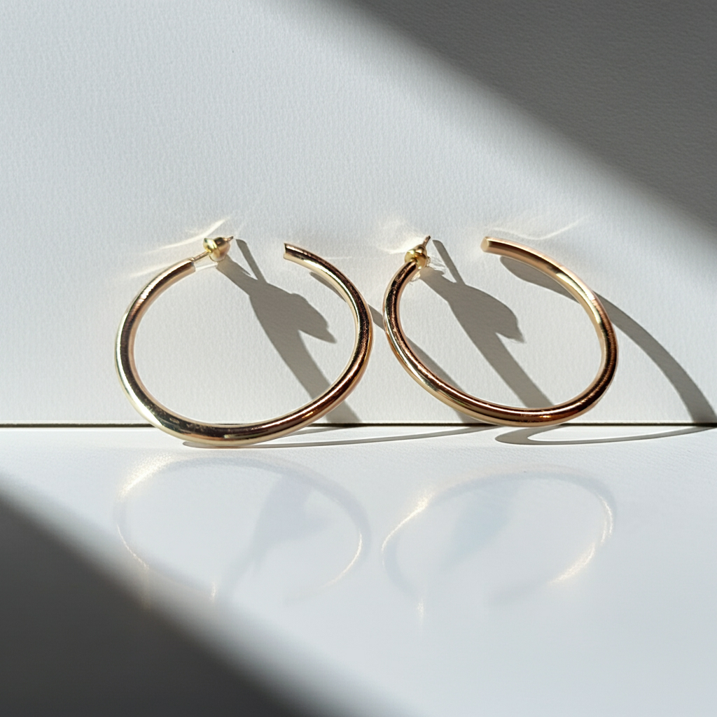 Gold twisted earrings 1.8 cm – a delicate form with character