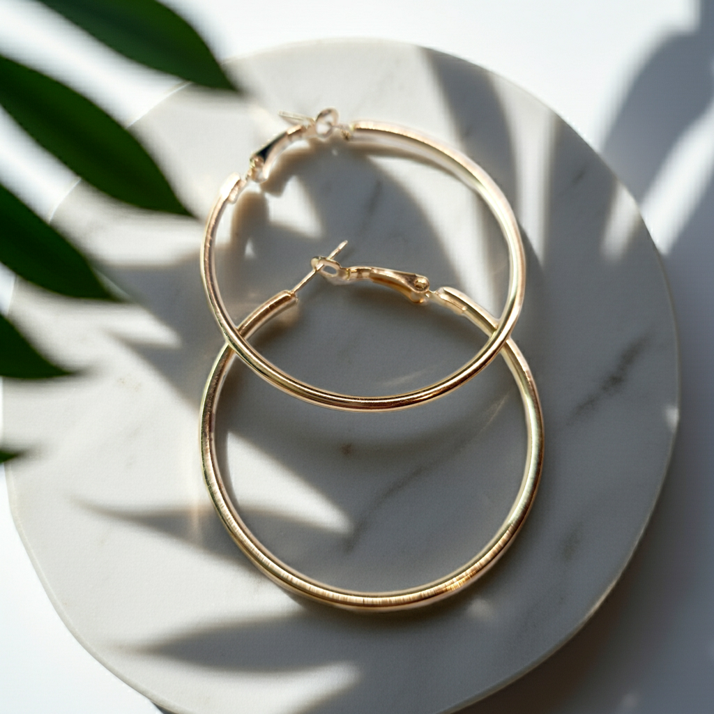 Gold twisted earrings 1.8 cm – a delicate form with character
